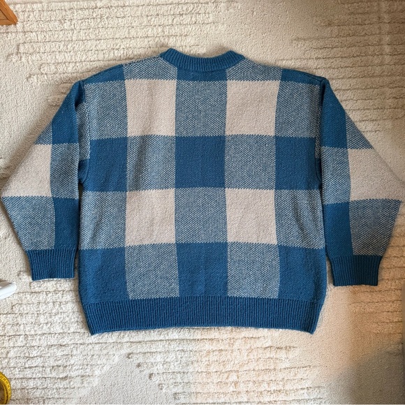 OAK + FORT Oversized Checkered Crewneck Sweater - Picture 4 of 8